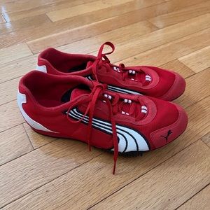 Red Puma Spike Track Shoes